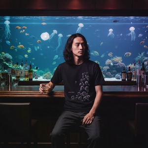 drifting MOON-Tシャツ(ブラック)