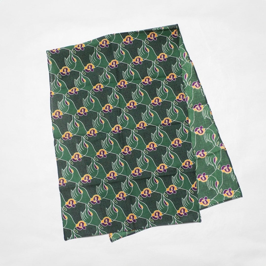 makumo / 手ぬぐい【バラ / 緑】 | mujina shouten | 糸島のハイキング