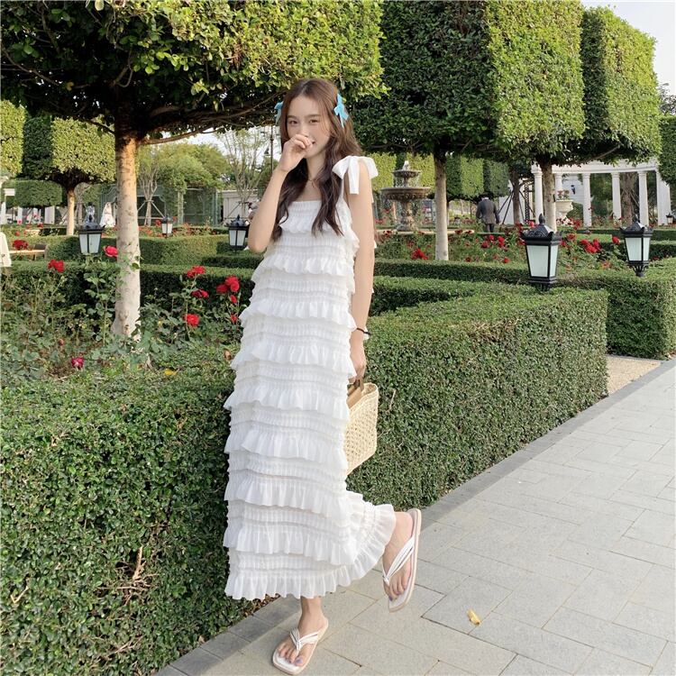 最後の仕上げに1枚 デザインセンス 大人気 蝶結び ケーキスカート ロングスカート スリム