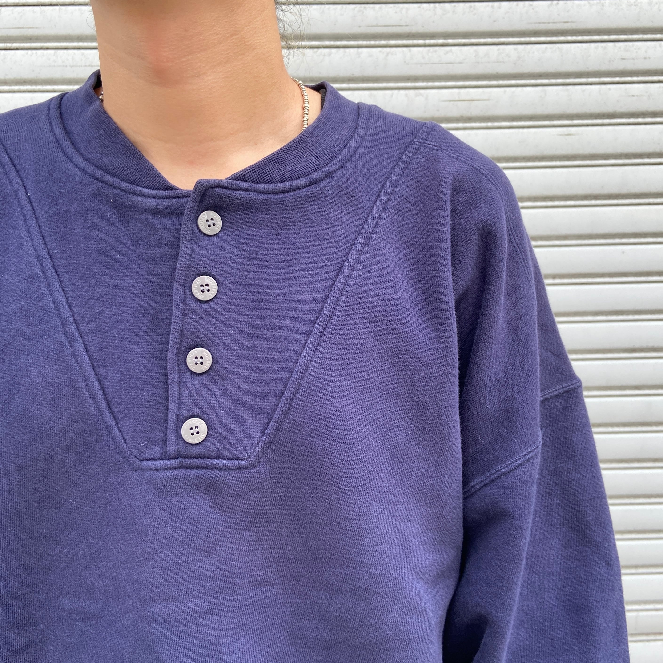 90s L.L.BEAN × Russell ヘンリーネック スエット USA製