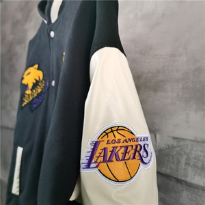 【トップス】高品質Lakersフル刺繍プラスコットンジャケット 2110290123J