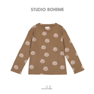 即納【STUDIO BOHEME】最後1点18m ESSENTIAL T-SHIRT /  MOCHA DOGS / ロングTシャツ / ボエム