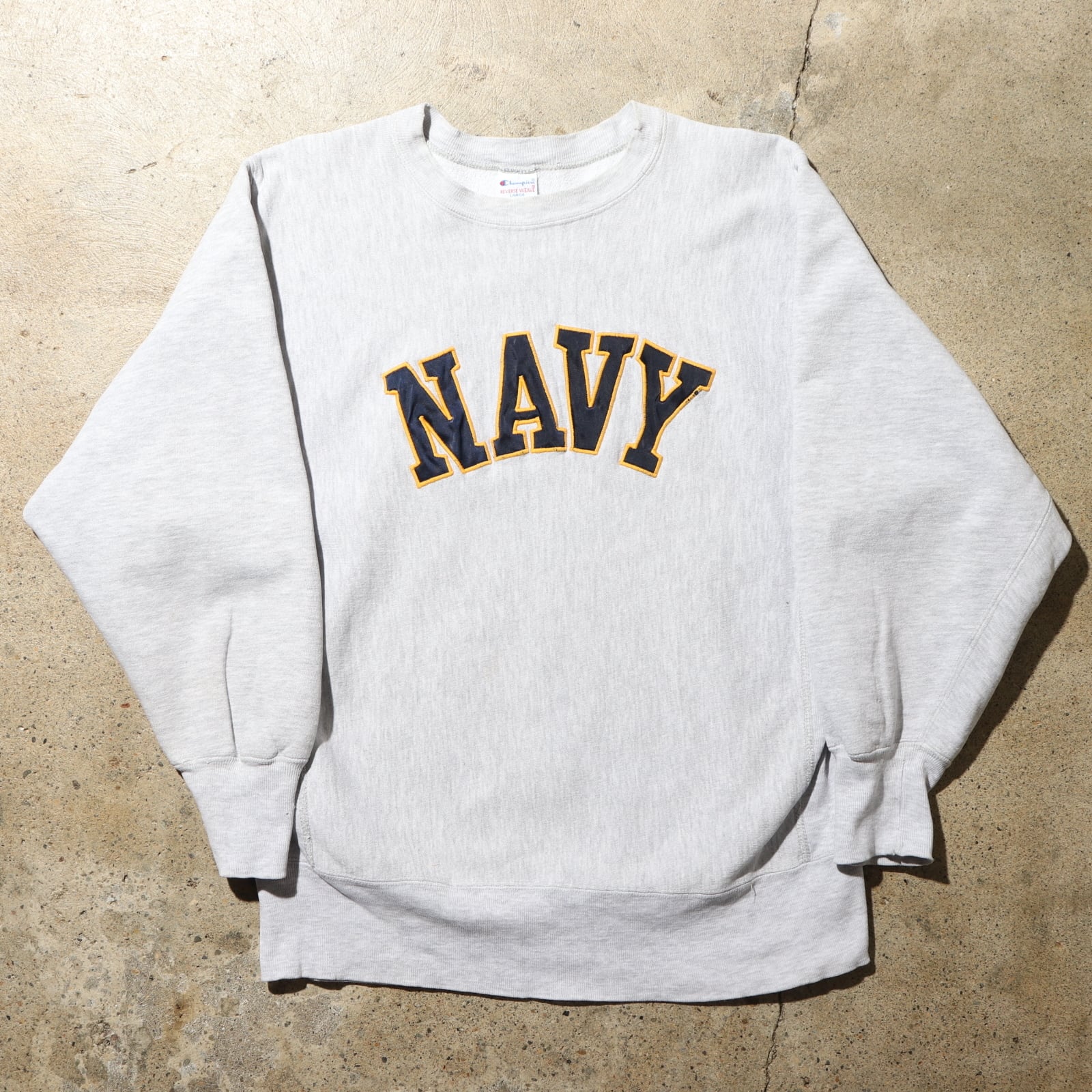 希少 L 90s U.S.NAVY 海軍 リバースウィーブ チャンピオン グレー USA  