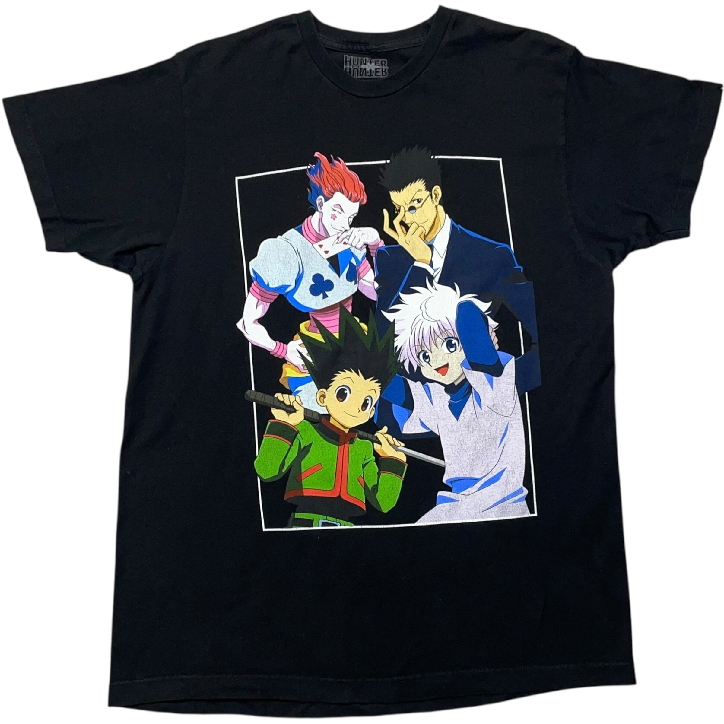 《L》HUNTER×HUNTER ハンターハンター Tシャツ フロントプリント ブラック no.8515