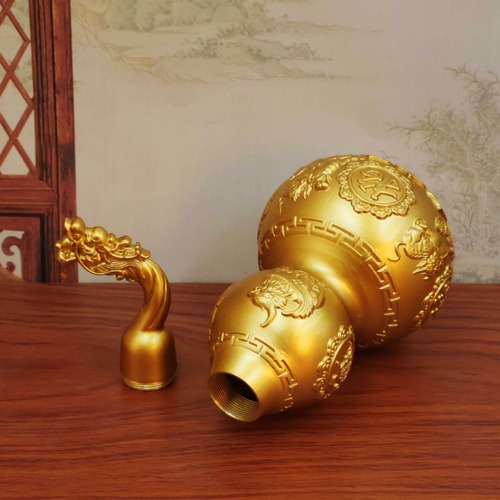 風水 瓢箪 ひょうたん 真鍮 ゴールド ゴージャス リビングルーム 置物 ペンダント 装飾品 ラッキー 自然 オブジェ 玄関 リビングルーム ギフト