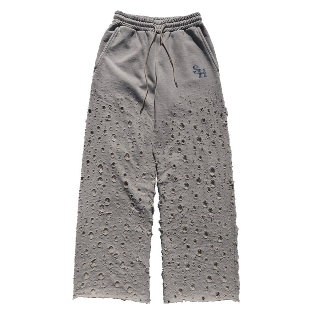 SUGARHILL 24SS CRASHED SWEAT TROUSERS (Heather Gray)