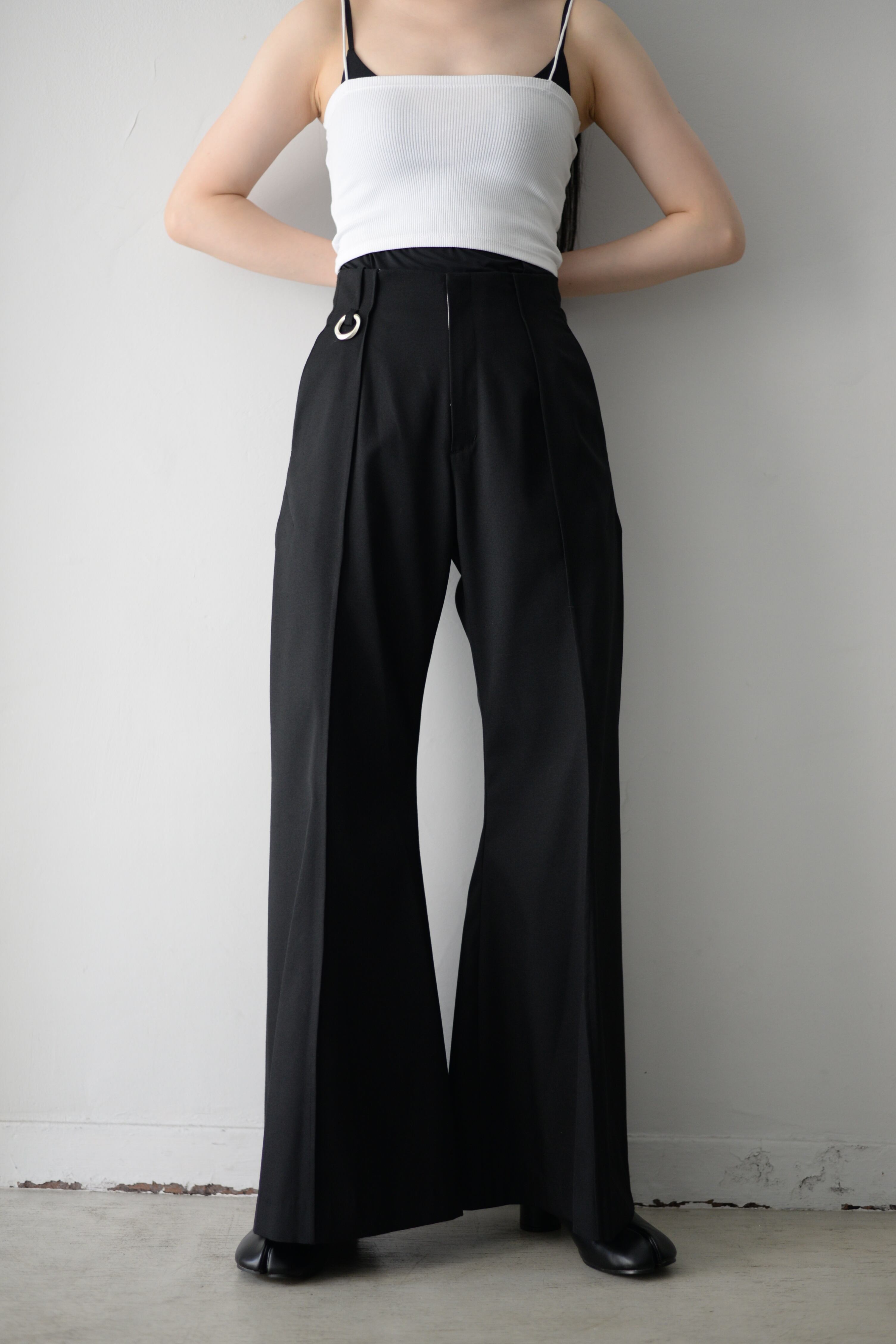 YOHEI OHNO / Our Basic Wide Flare Trouser (black) | ROOM211 online