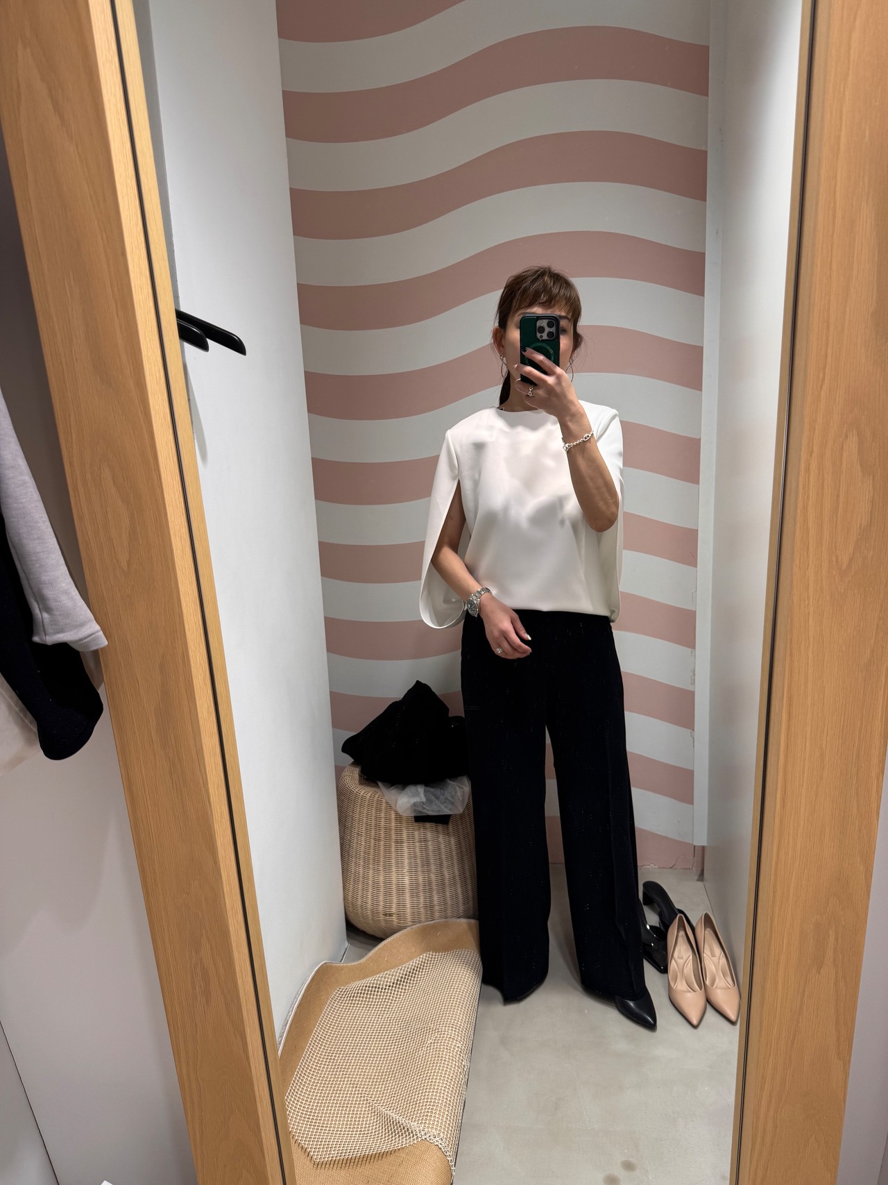 BORDERS at BALCOMY CAPE BLOUSE 3色展開　ボーダーズアットバルコニー　ケープブラウス