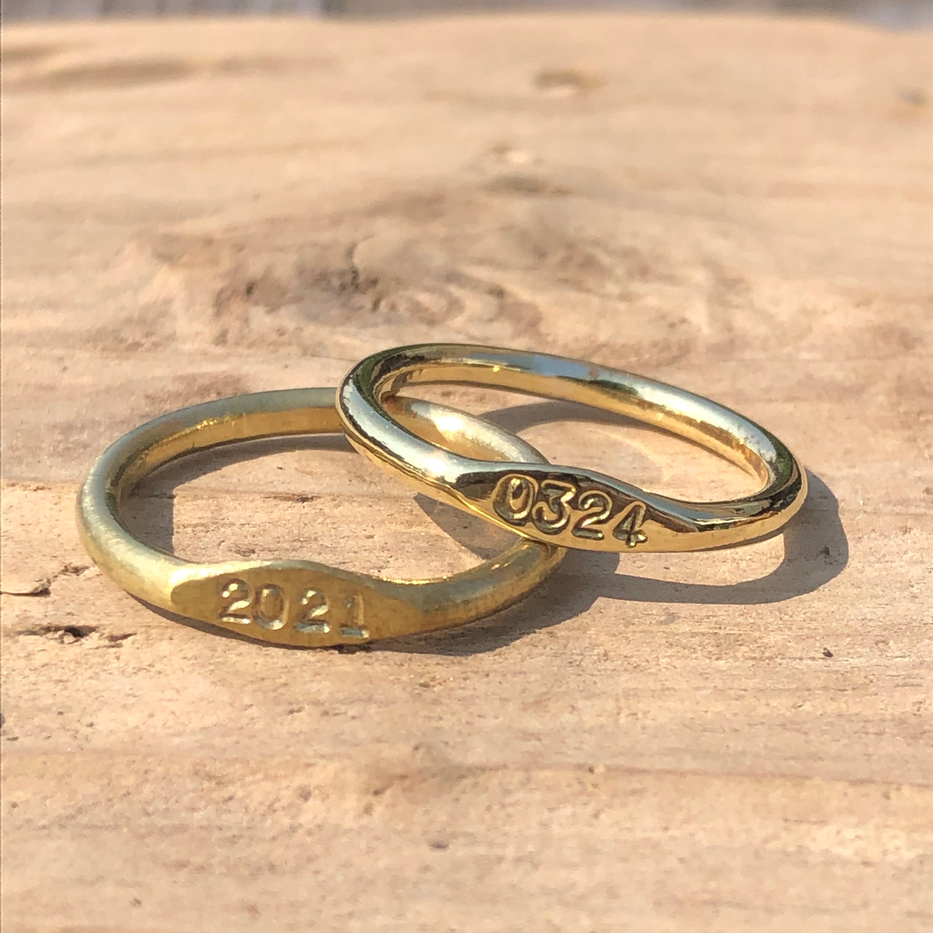 メモリアルリング】Brass（真鍮）製ハンドメイドリング2mm | Lady Bug