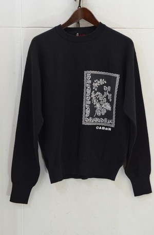 CABaN コットンカシミヤ フラワージャカードプルオーバー