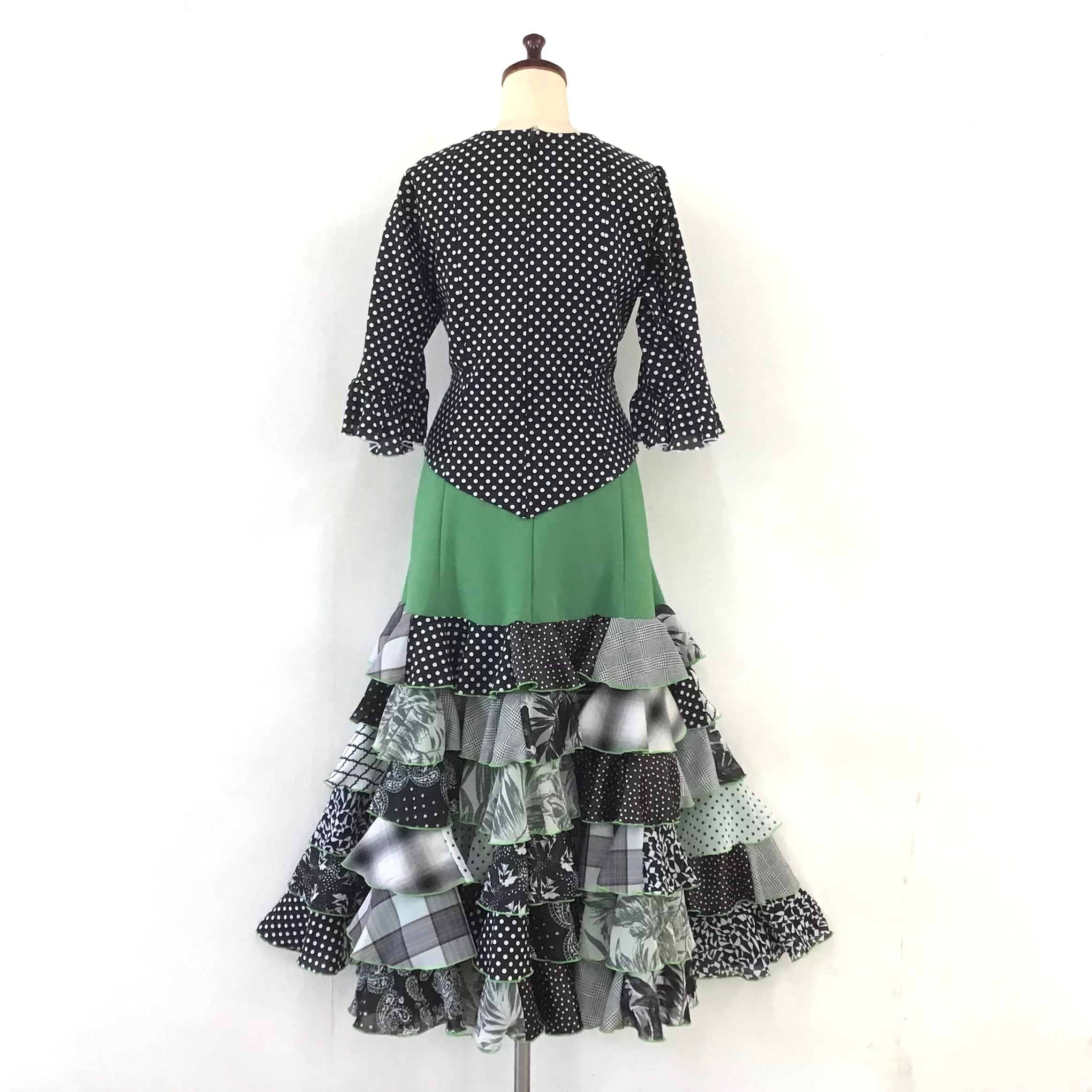 フラメンコ衣装3点セットティアードスカート 0ba1245a7f00e8b34d4ad4df4c4b27