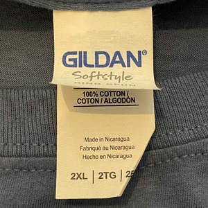 【GILDAN】プリント ロゴ Tシャツ ブルーグレー XL ビッグサイズ オーバーサイズ US古着 アメリカ古着