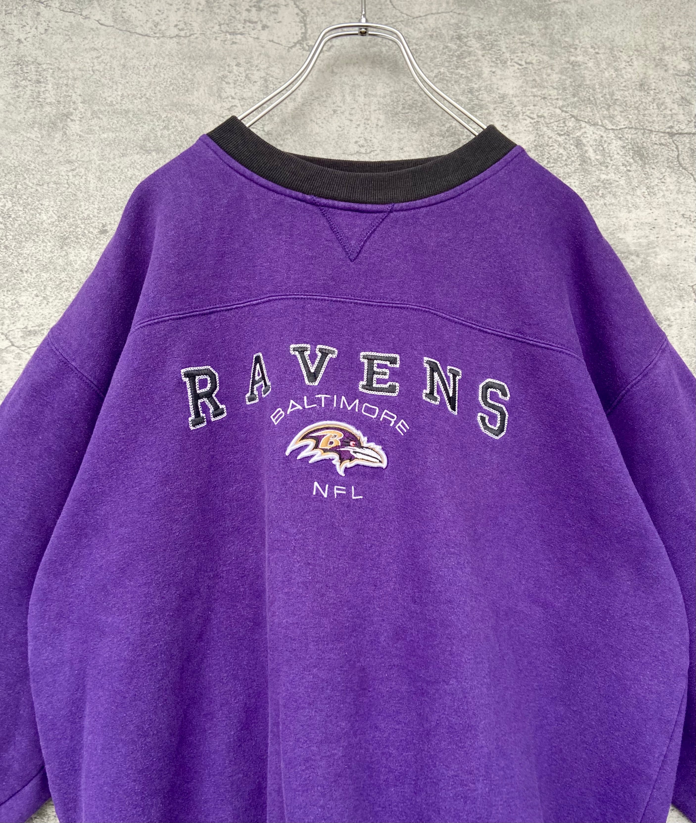USA製 NFL レイブンズ RAVENS 紫 スウェット 刺繍ロゴ