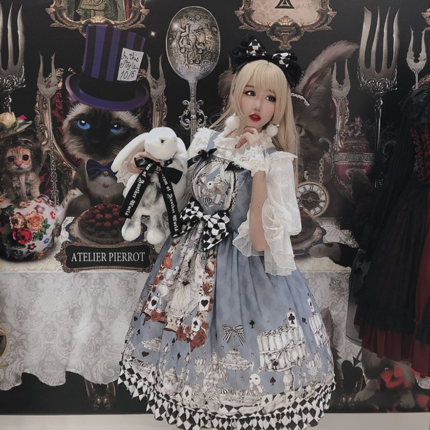 Alice Doll＊ロリータ JSK レッド×ホワイト