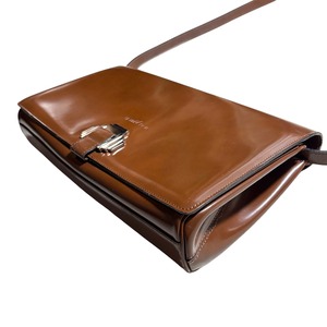 vintage GIANNI VERSACE enamel leather shoulder bag