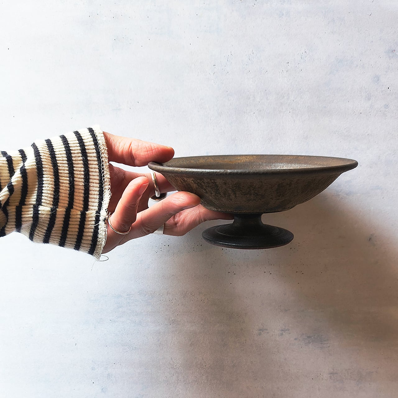 やちむん FUCLAY コンポート皿 脚付き皿 FUCLAY black コンポート