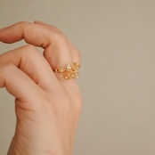 3,4月限定カラー「シャンパンゴールドシリーズ」結わいリング