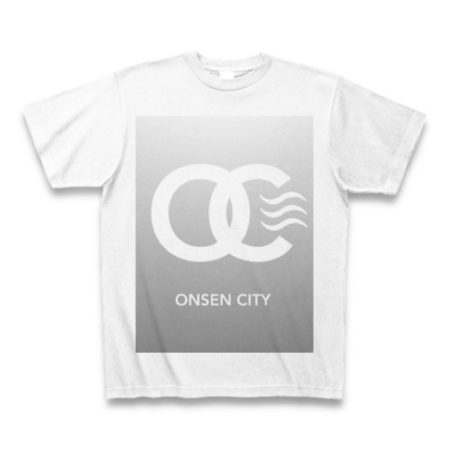 ONSEN CITY モノグラム Tシャツ　WHT×GRAY