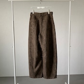 【受注予約:10月上旬入荷予定】クラッシュ加工カツラギワイドPT/ブラウン