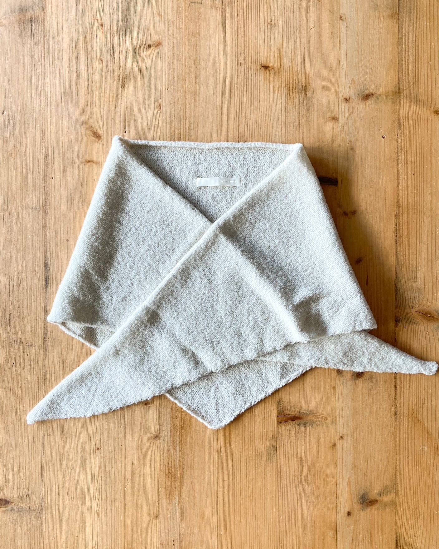 evam eva ウールトライアングルストール renew-wool triangle stole