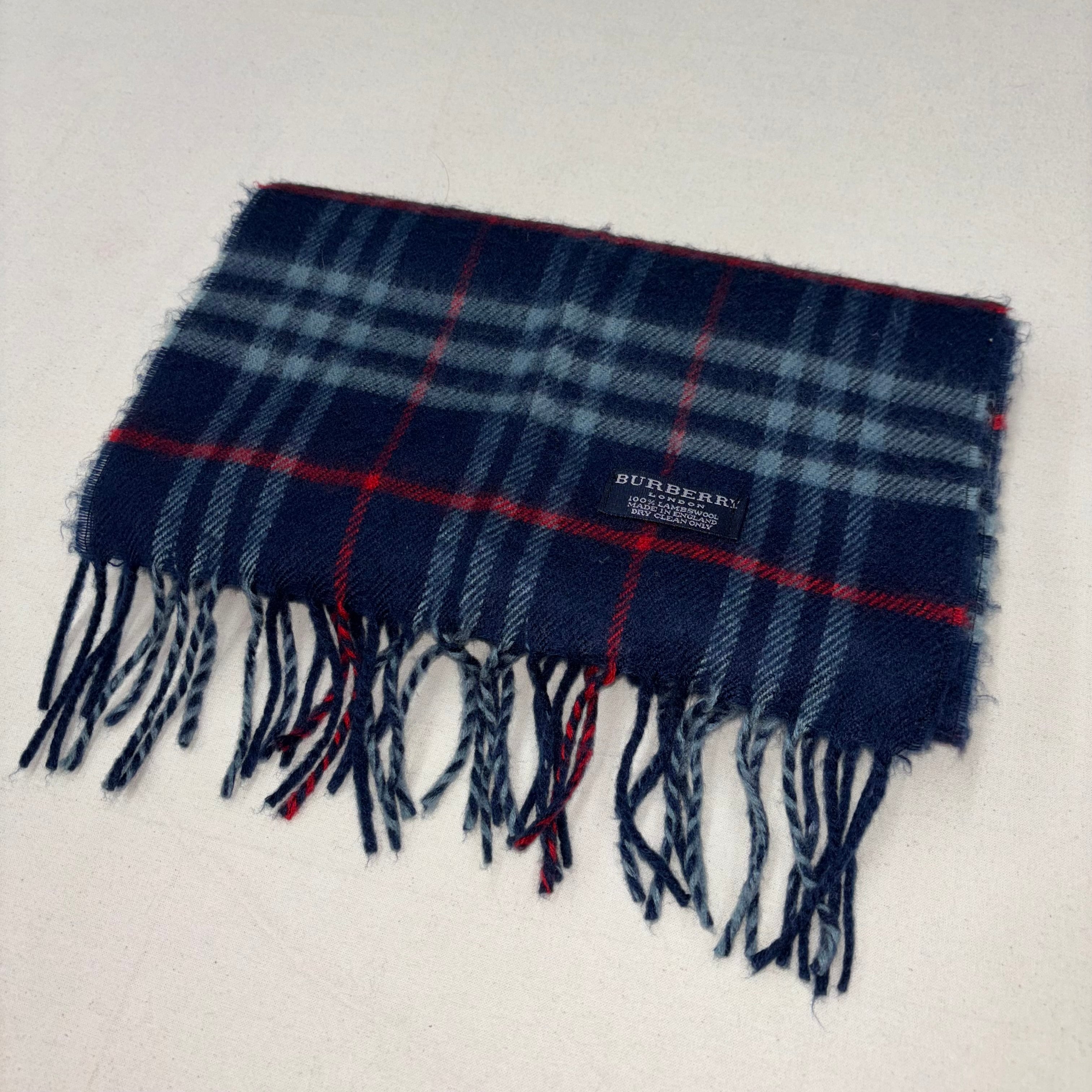 Burberry london muffler Burberrys バーバリー マフラー ネイビー系