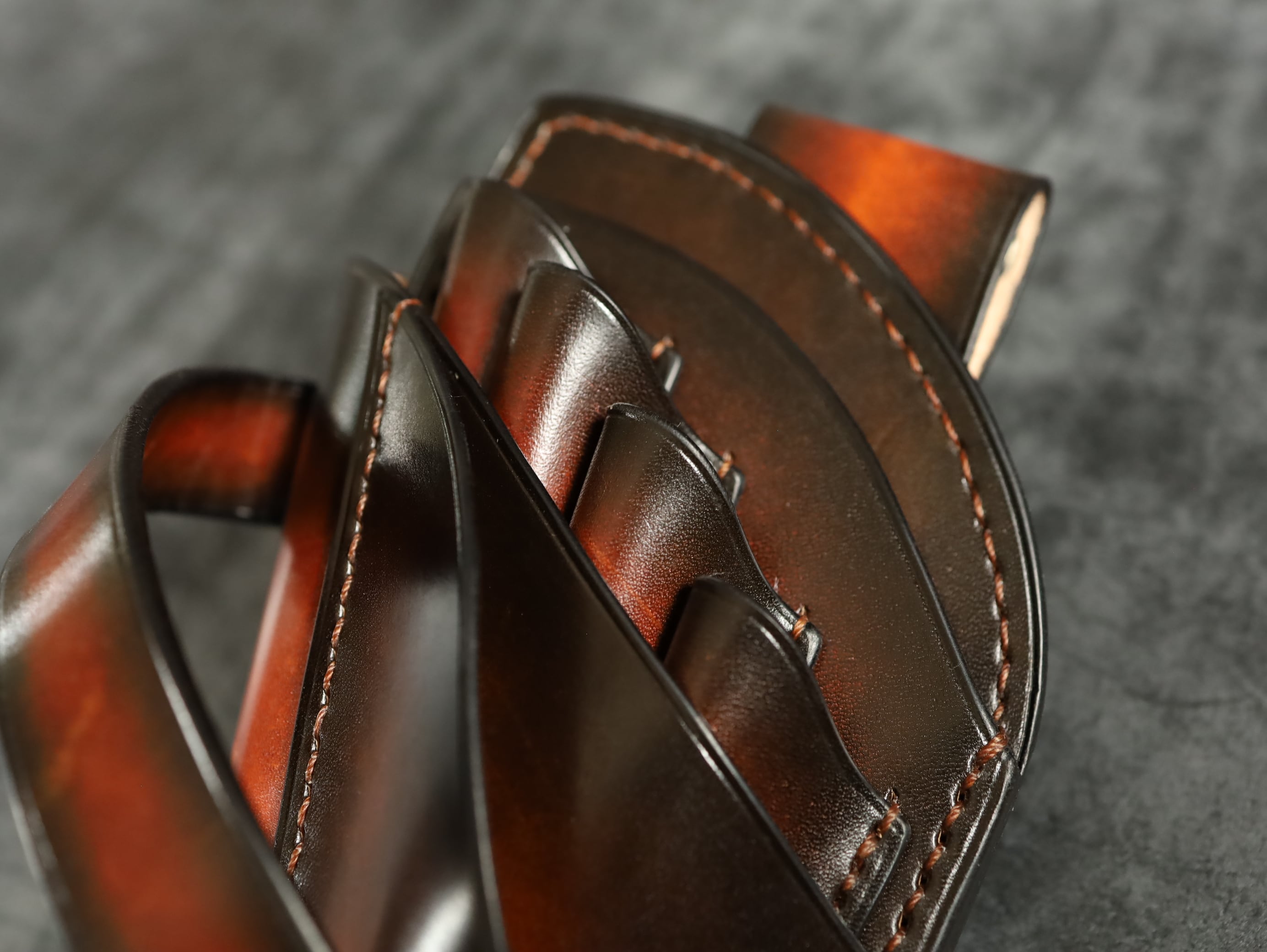 カスタム本革高級シザーケース 6mmマチ ダッカールベルト追加