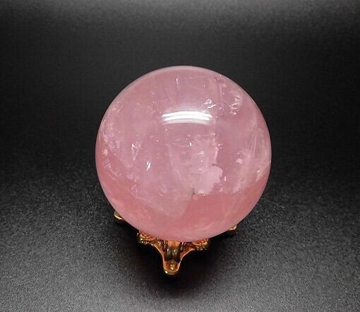 【送料無料】【高品質】マダガスカル産スターローズクオーツ丸玉　STARROSE−5