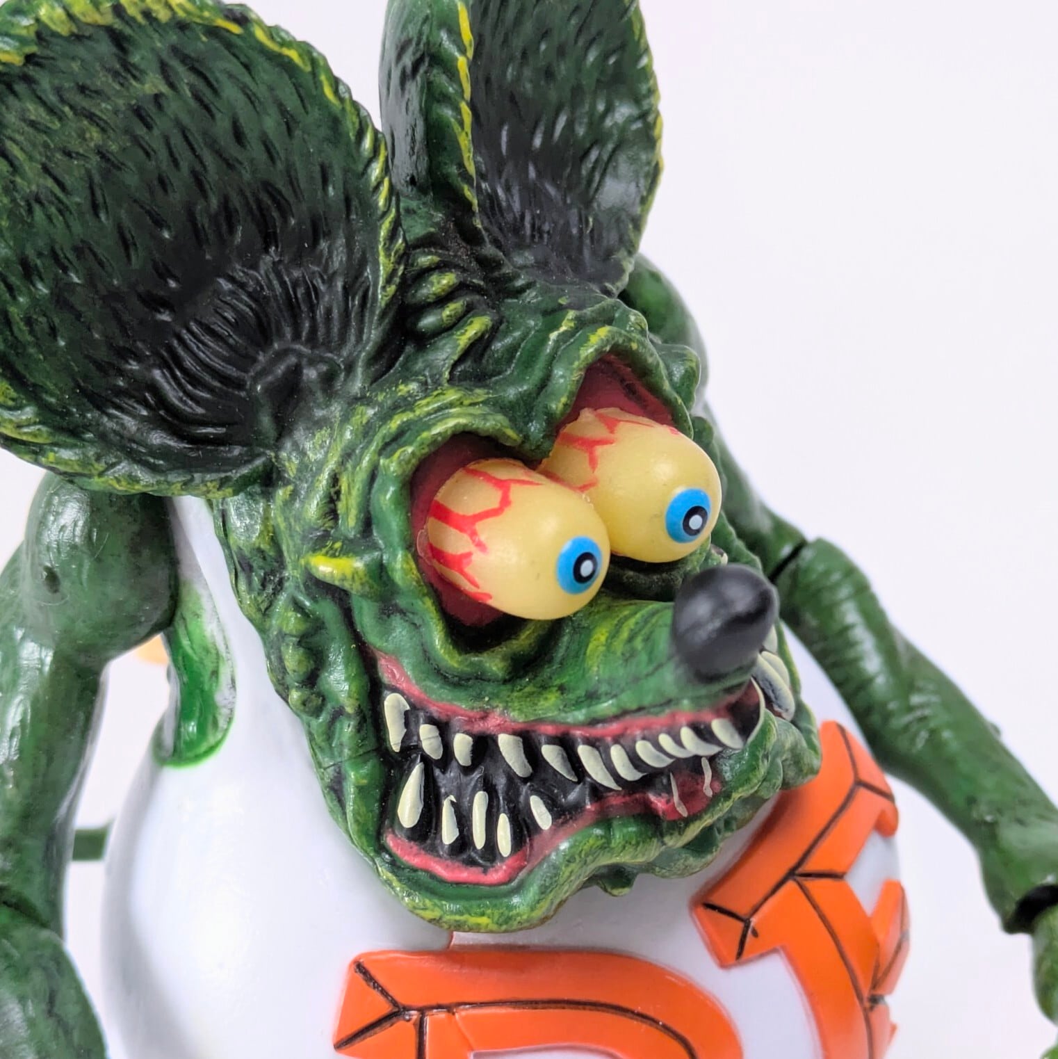 ♧ ⚡️SPECIAL LIMITED⚡️【 Rat Fink ラットフィンク 】 PVCアクションフィギュア / 可動フィギュア / WHITE 〚アメリカン雑貨 アメトイ〛