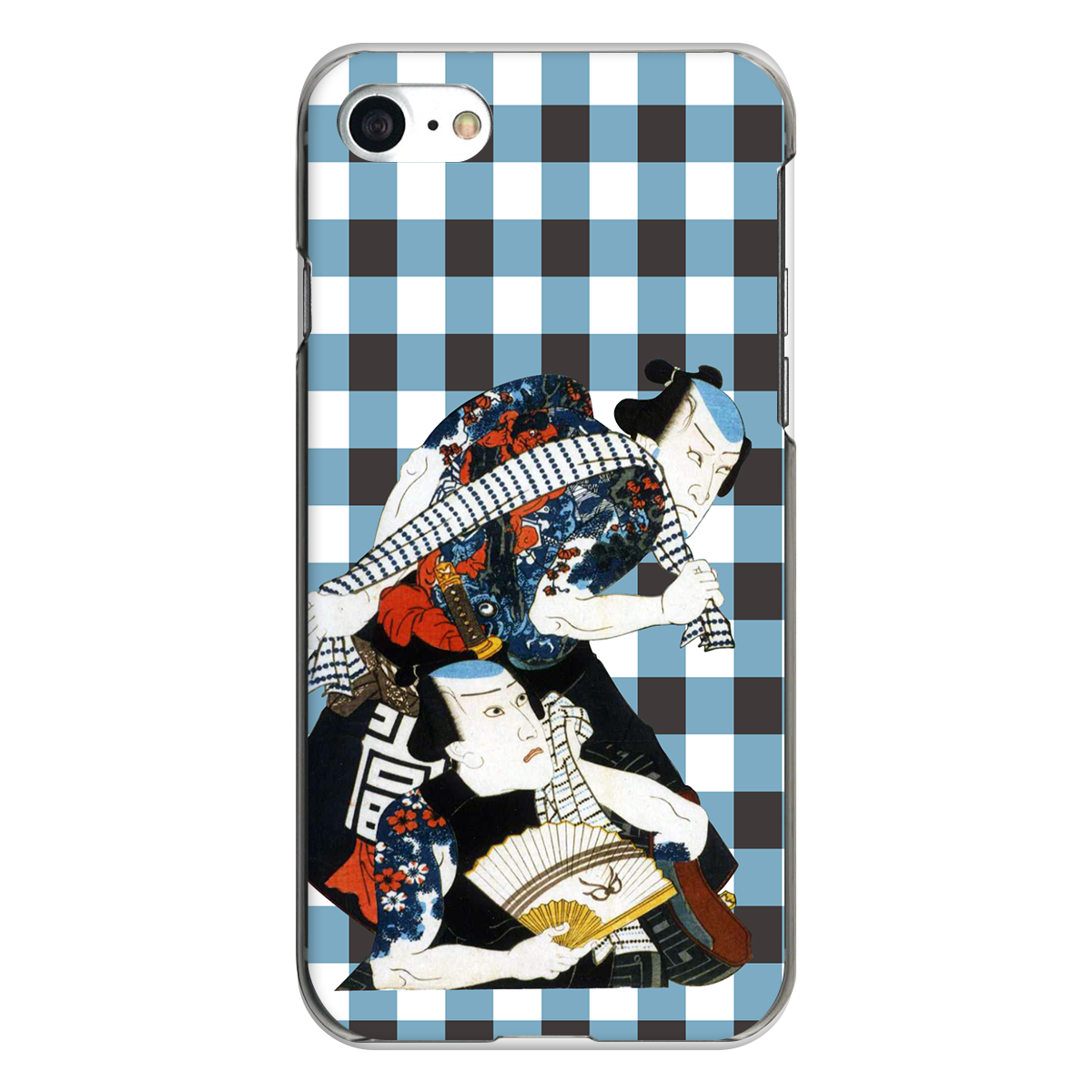 iPhone対応 スマホ ハードケース クリア 大山帰り-青色 浮世絵 和文様 和柄 【iPhone17 / iPhone16e / AQUOS / Xperia 他 iPhone / Android ほぼ全機種対応】 |tykna006