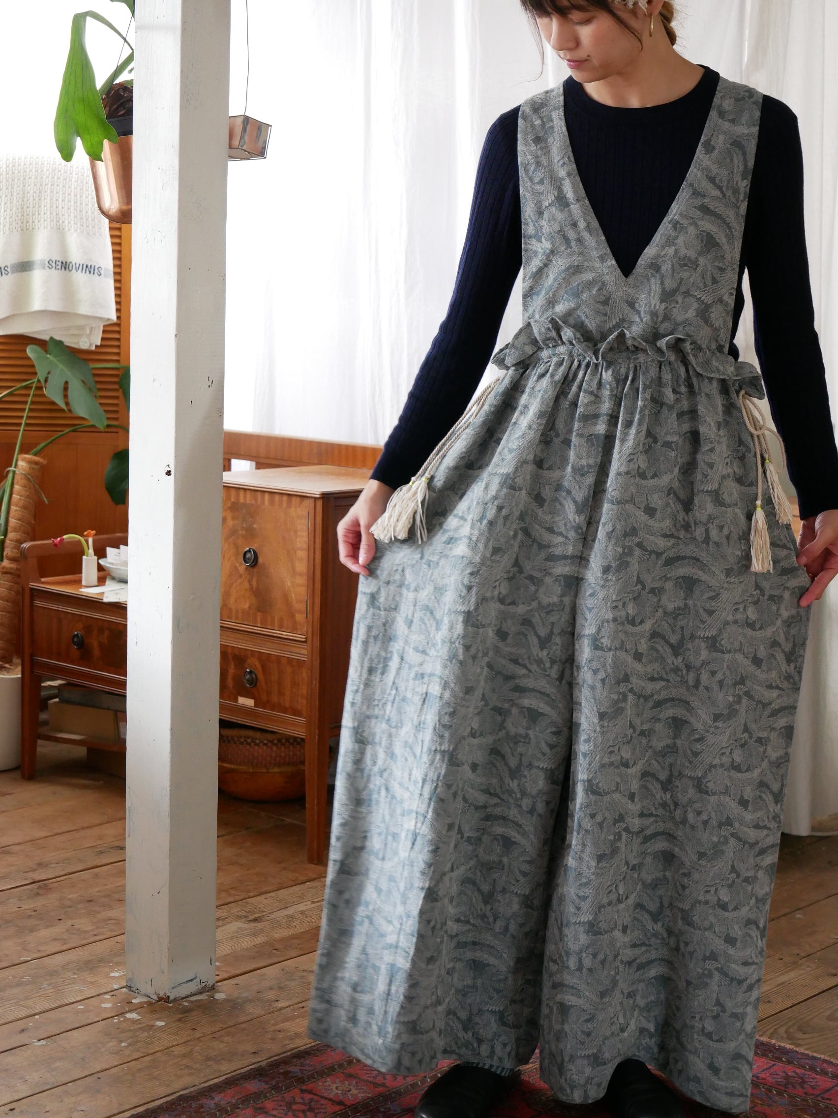 YURTAO】mori JQ パンツドレス〈green〉 | zuhka