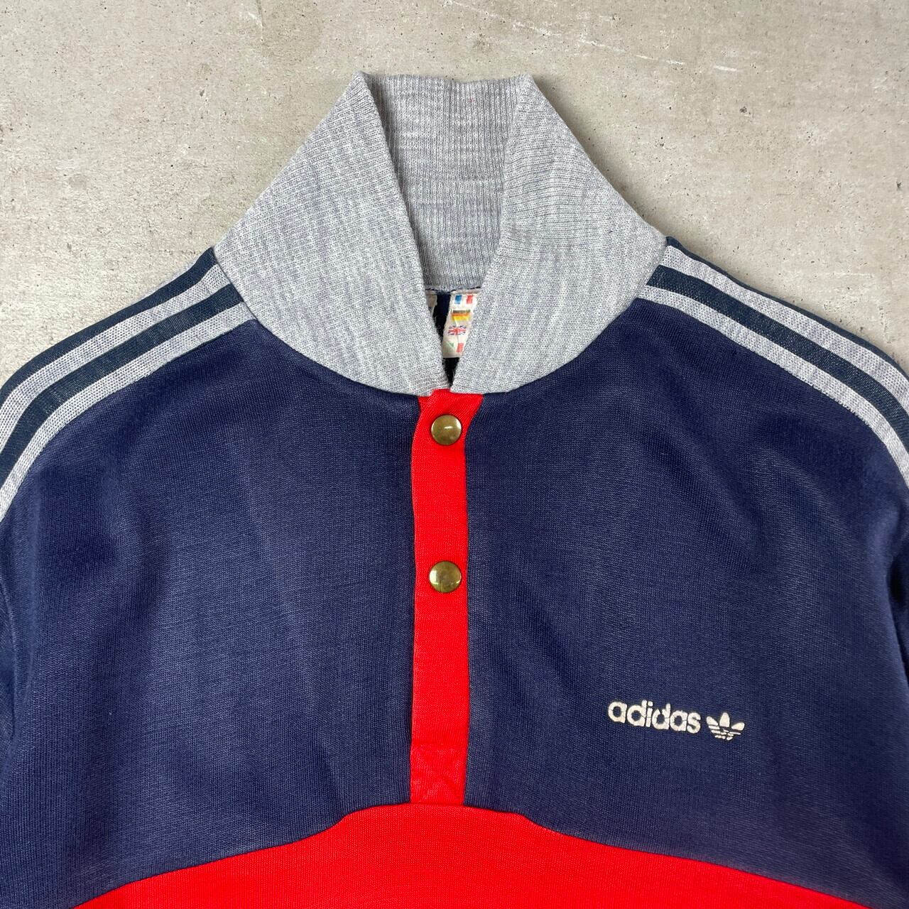 70〜80年代 フランス製 VENTEX社製 adidas アディダス ショールカラー