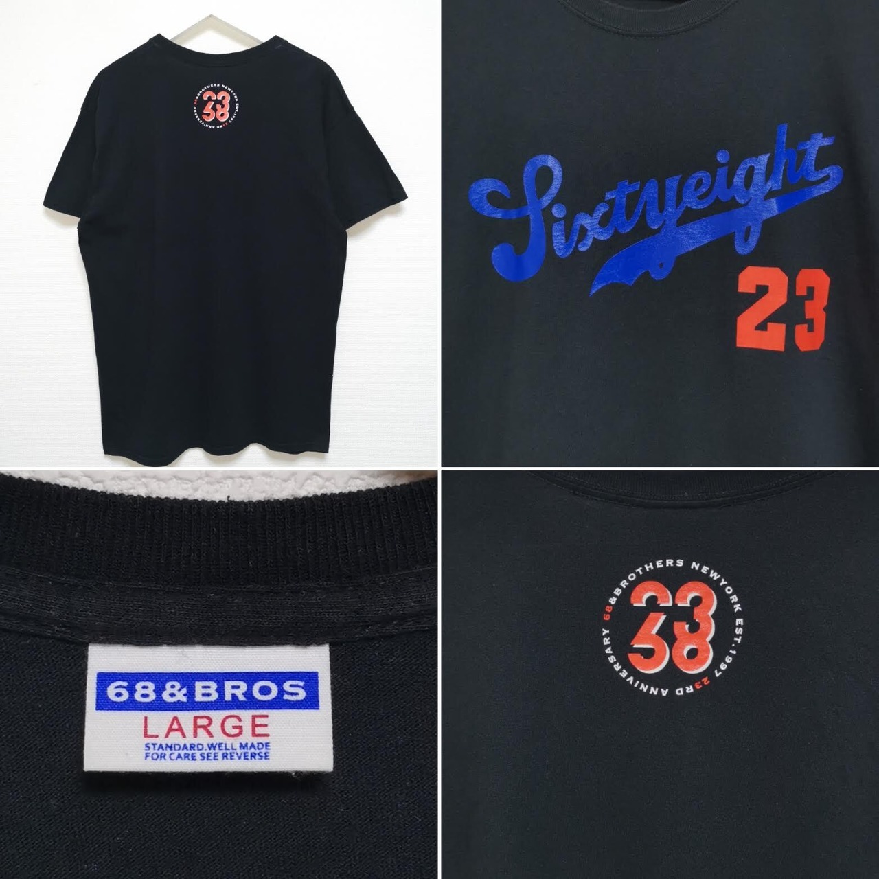 送料無料 L 68&BROTHERS Tシャツ シクスティーエイトアンドブラザーズ 