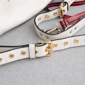 プラダ チャーム付 ソフトサウンド スモール ホワイト レザー AW25　