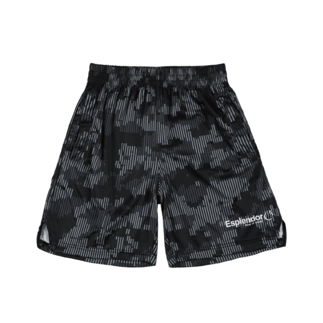 ショート丈/黒迷彩バスパン