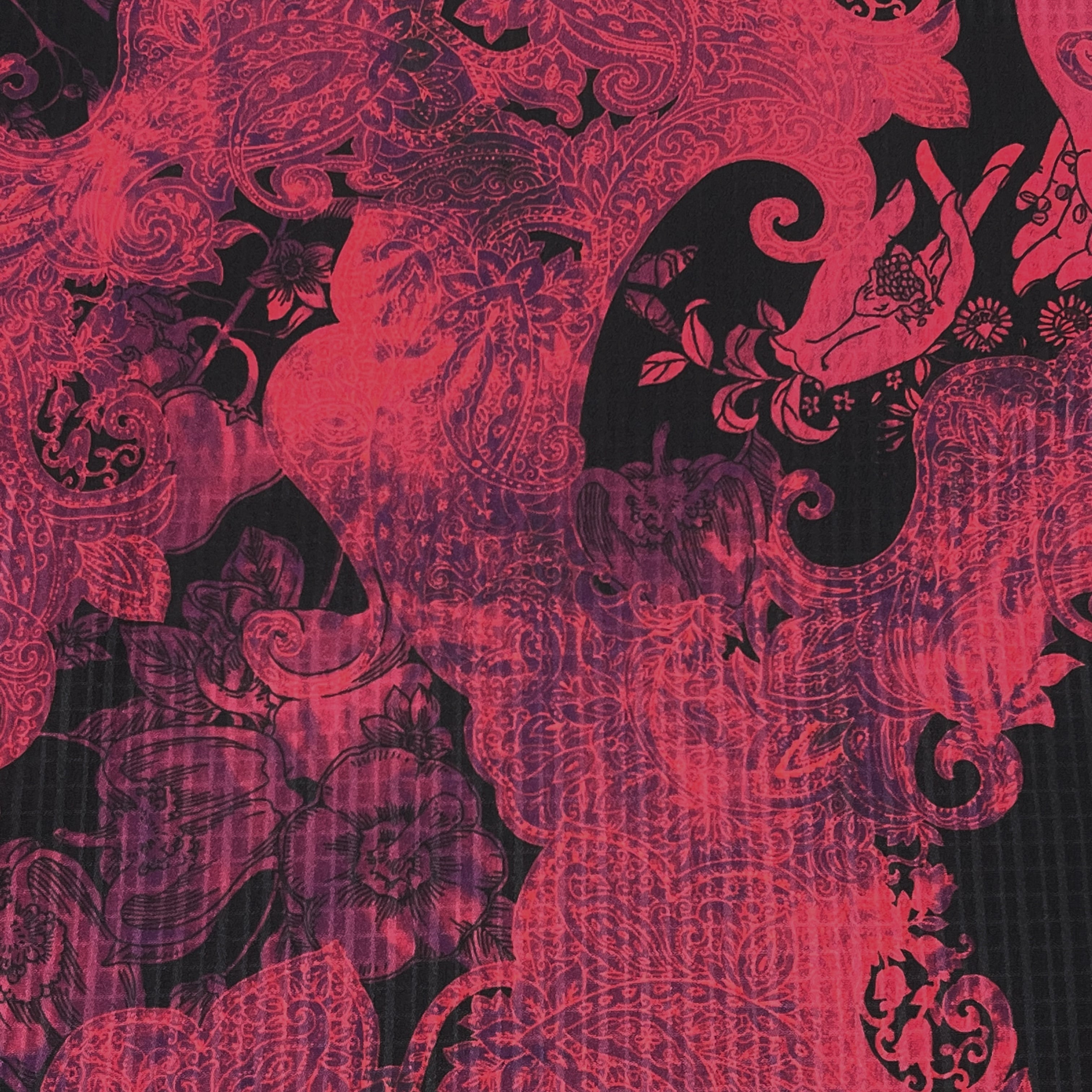 単衣きものRumi Rock「バンビーナ」チャコールグレー