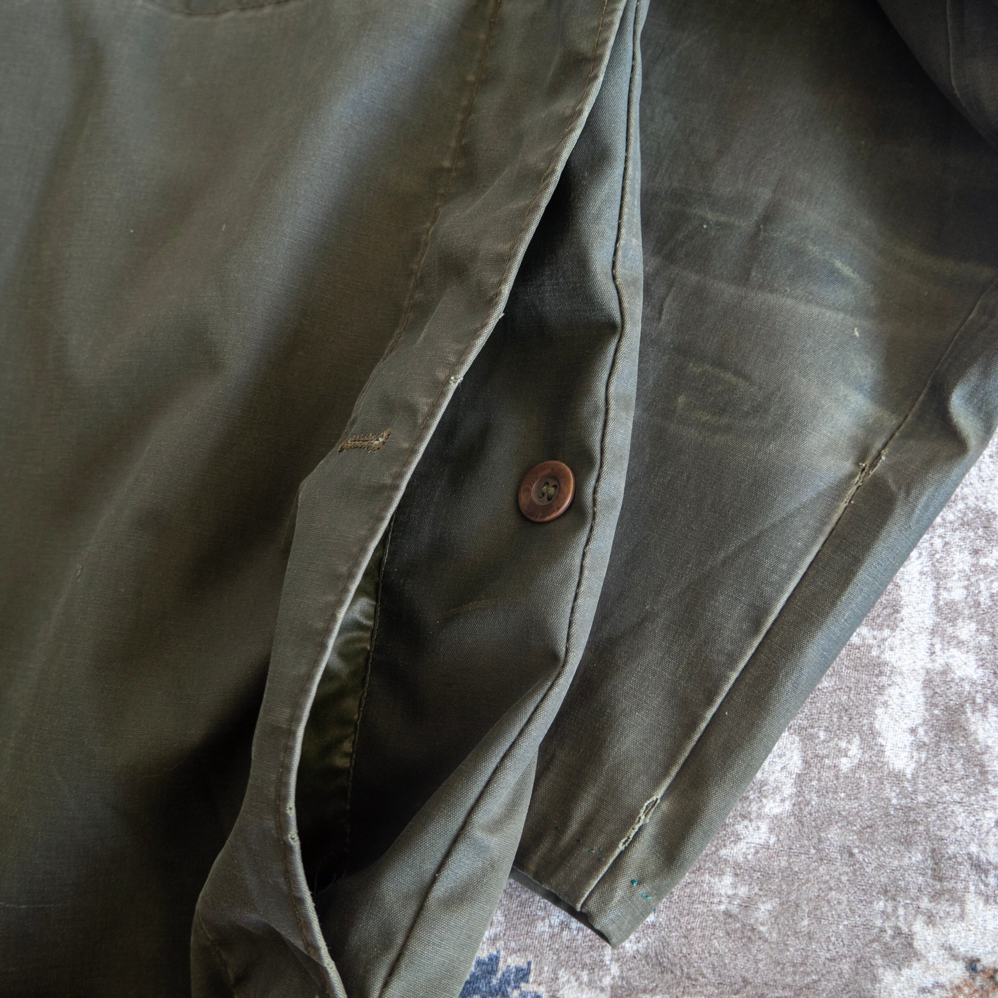 1970s French Stand Collar Hunting Jacket | 'bout 1970s French Stand Collar Hunting Jacket | 'bout
