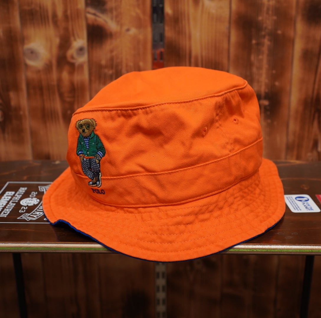 ralphlauren polobear ポロベアー バケットハット L/XL /ラルフローレン オレンジ