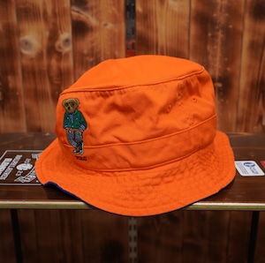 ralphlauren polobear ポロベアー バケットハット L/XL /ラルフローレン オレンジ