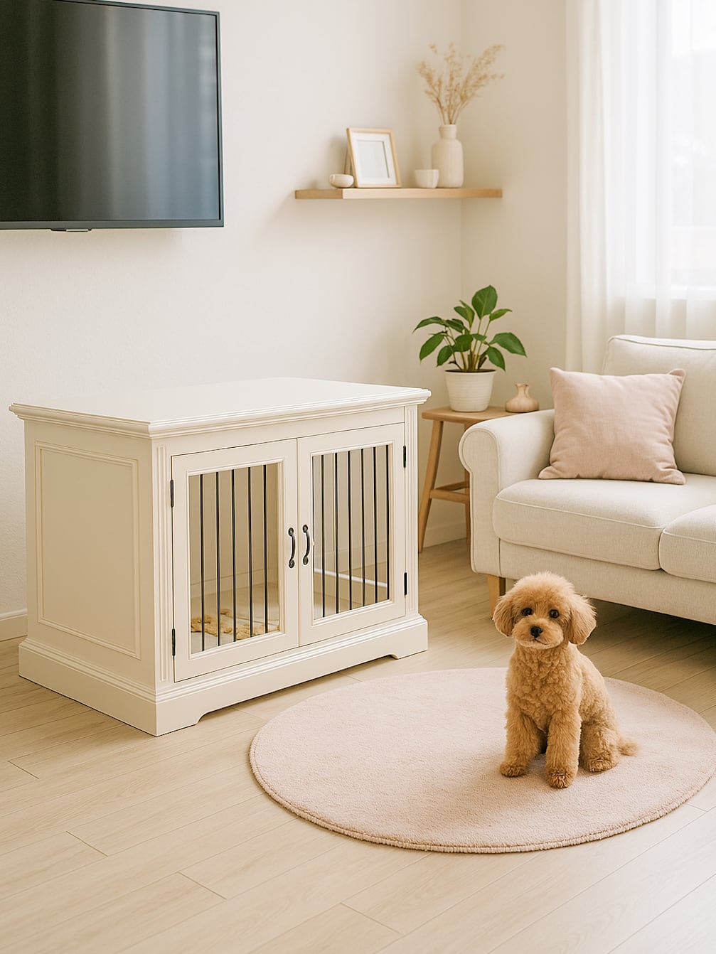 オーダーメイドドッグゲージ 2方柵・室内用犬小屋 （おしゃれな室内用