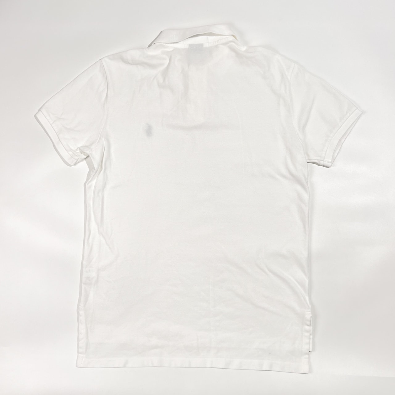 00s Polo by Ralph Lauren ラルフローレン CUSTOM FIT 鹿の子 半袖 ポロシャツ  サイズ M /ホワイト系 メンズ アメカジ