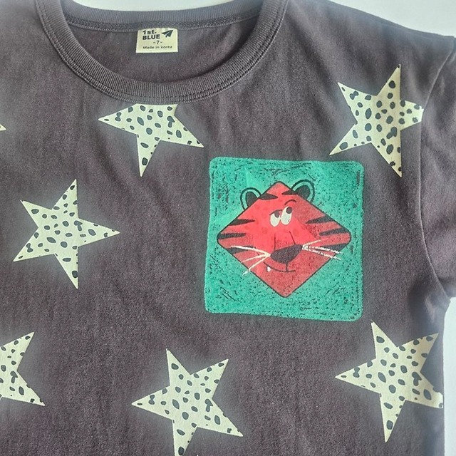 《予約》1st blue ¨ leopard star print T ¨ 2nd 26summer