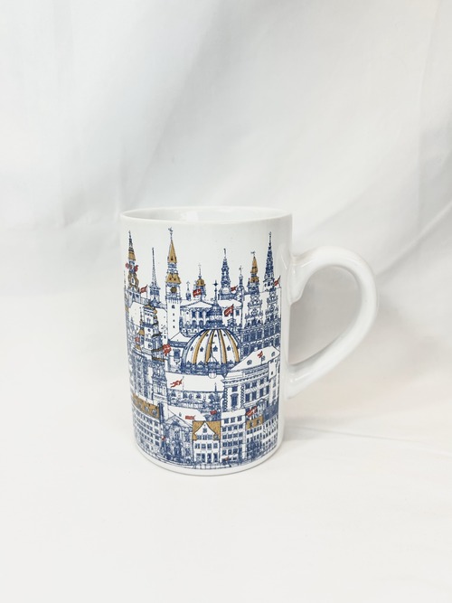 デンマーク コペンハーゲン並行輸入！ コペンハーゲンの建物の柄 日本未入荷 バラ１個 コップ マグカップ コーヒーカップ 陶器 マグ 食器 キッチン スタイル インテリア テーブルコーディネート 観光地 北欧 北欧食器 北欧キッチン 北欧コーデ 輸入品 コーヒータイム おしゃれ