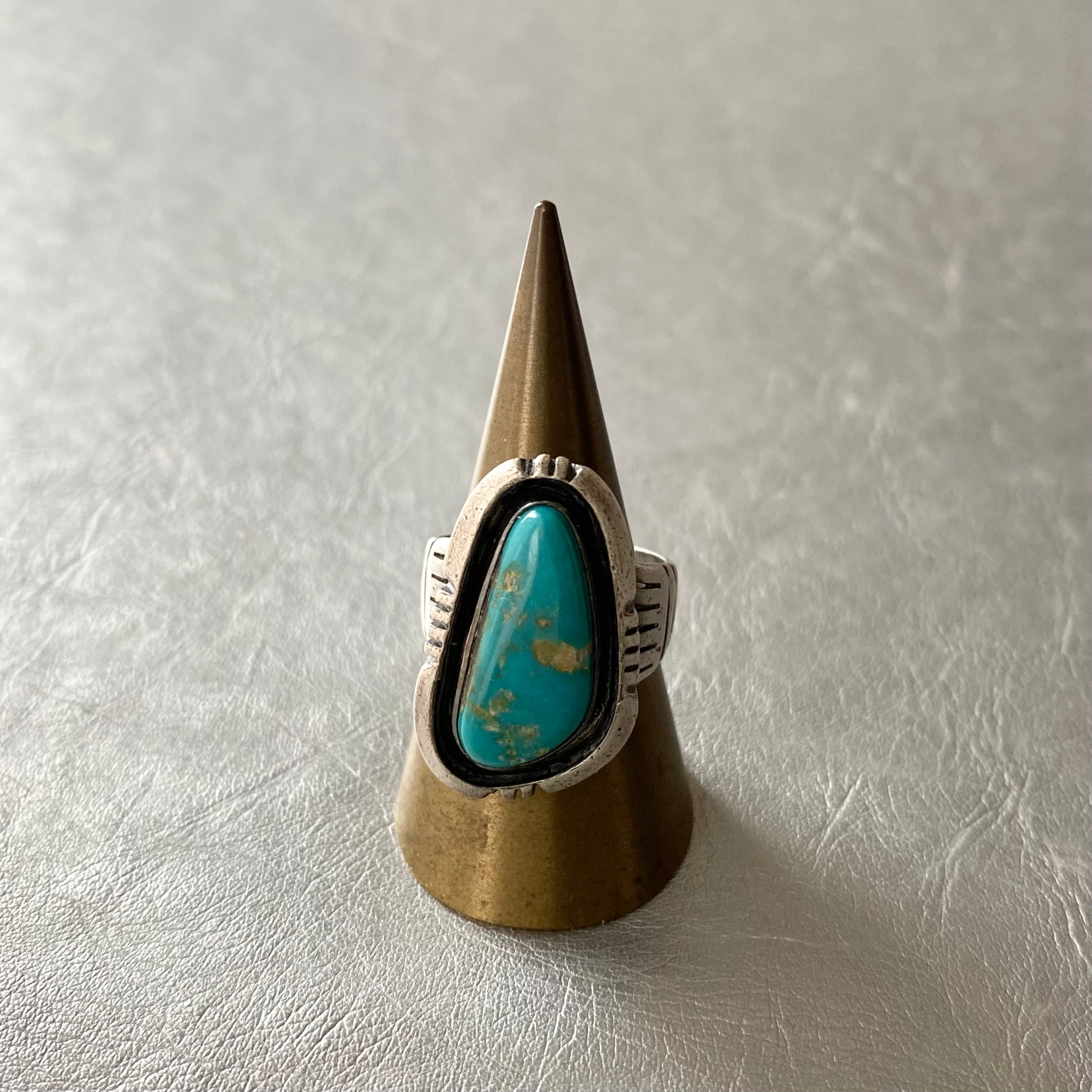 Vintage USA P.sanchez sterling turquoise ring ヴィンテージ ネイティブアメリカン フィリップ・サンチェス  シルバー925 天然石 ターコイズ リング