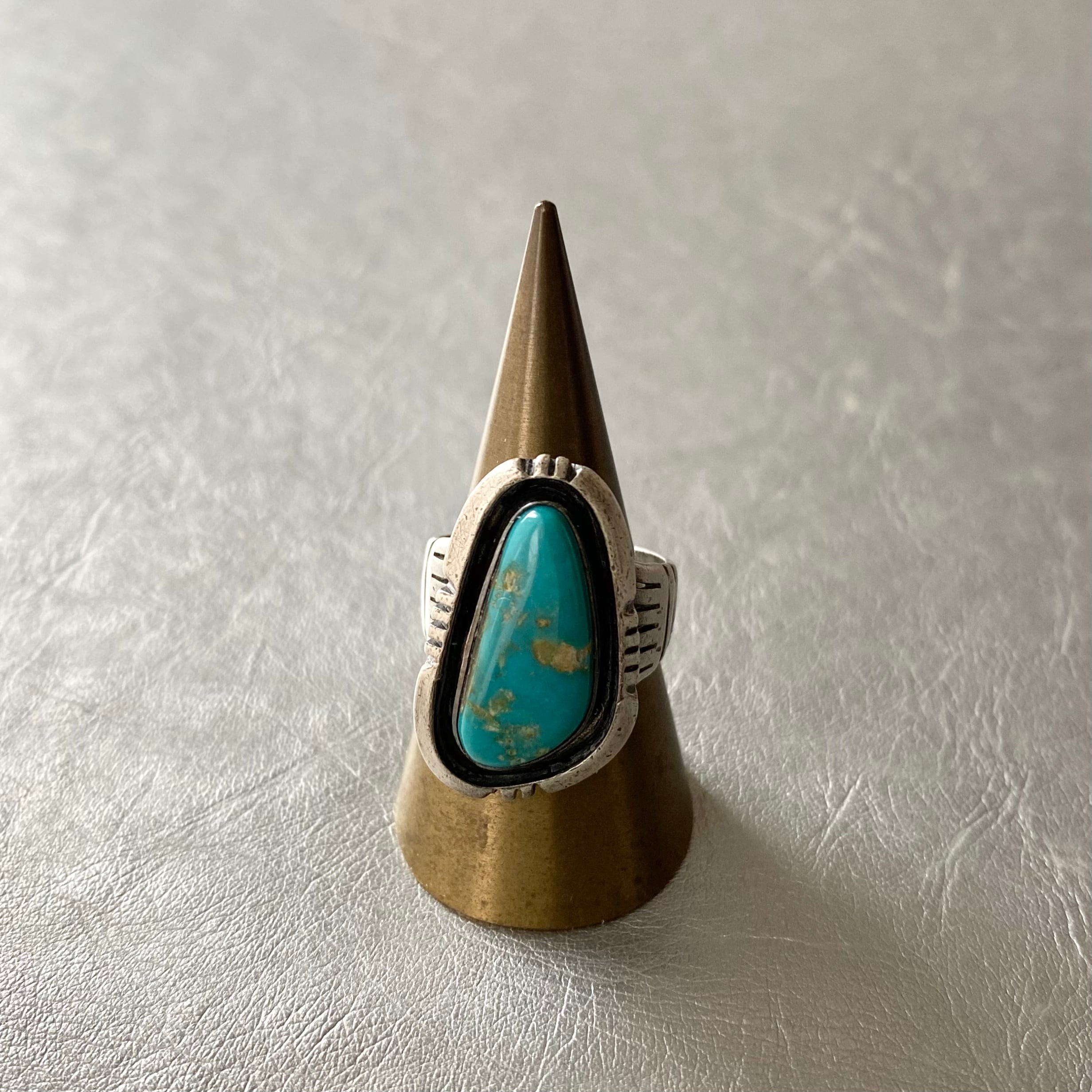 Vintage USA sterling turquoise ring ヴィンテージ ネイティブアメリカン フィリップ・サンチェス  シルバー925 天然石 ターコイズ リング POOL VINTAGE