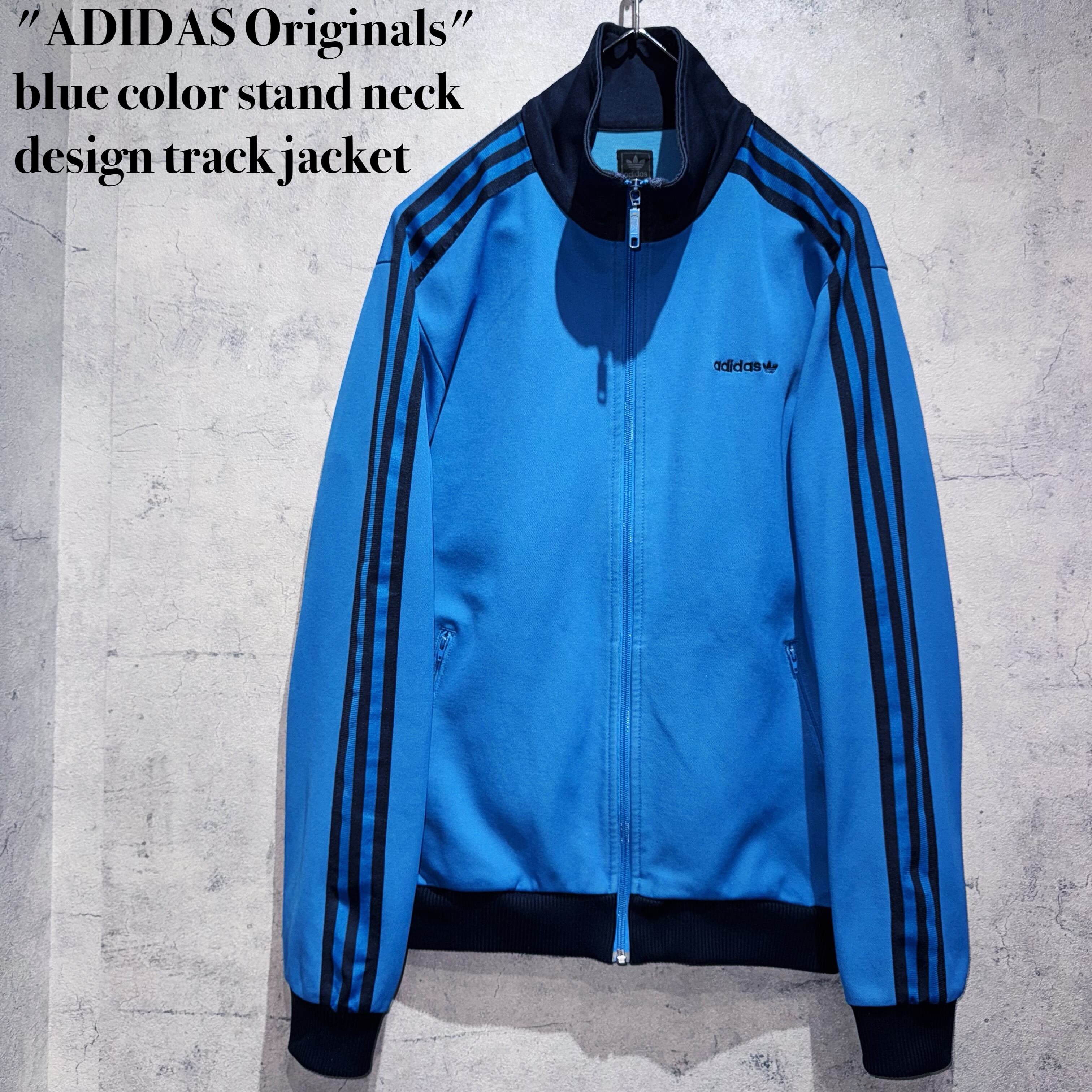 "ADIDAS Originals"blue color stand neck design track jacket