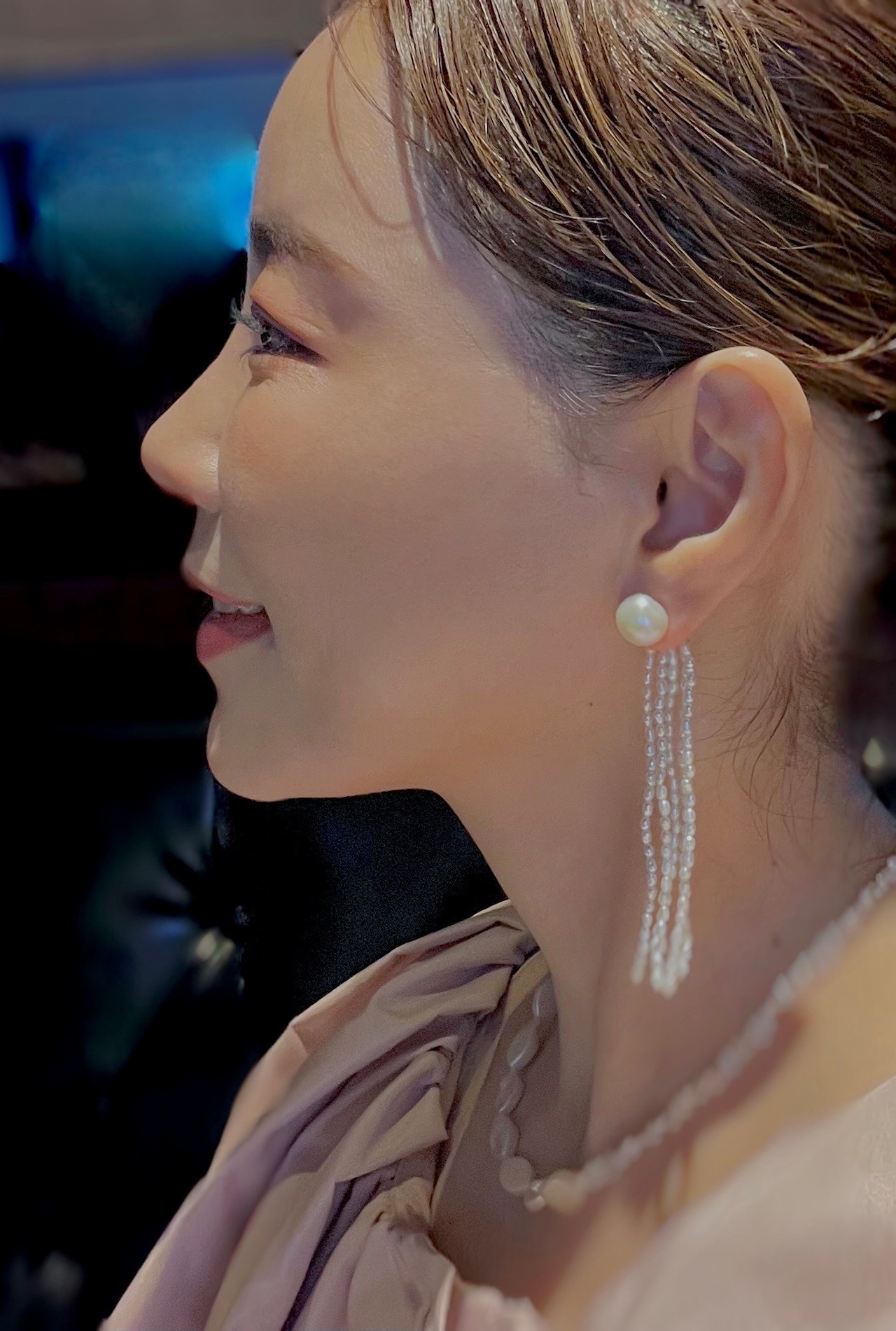 ライスパールタッセルチャーム(ピアス用)