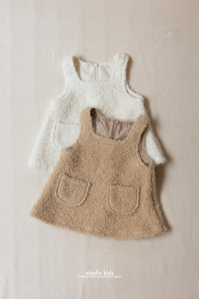 <LAST1>即納⌇aladin kids / Eco fur vest dress