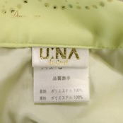 社交ダンス 衣装 U:NA ユーナ スカート レッスンウェア イエロー系 レモンイエロー 黄 花柄 キラキラ フレアスカート 軽やか 明るい かわいい おしゃれ 上品 大人っぽい 透け感 シースルー ダンス 練習 レッスン ダンス衣装 練習着 社交ダンス衣装