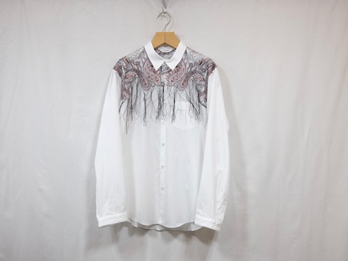 DIGAWEL” Shirt (generic)③ paisley embroidery White”