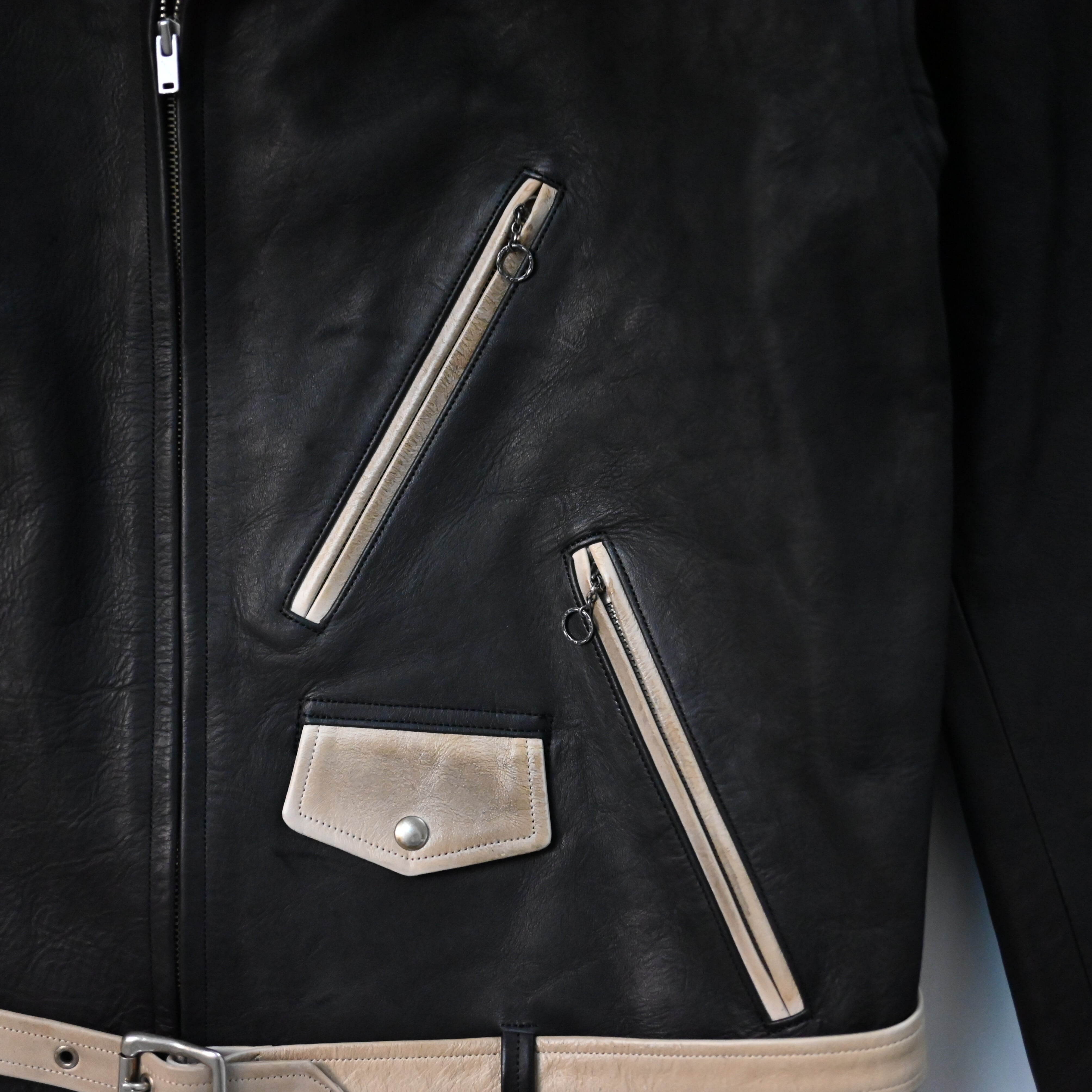 OLD JOE / PATINA HORSE-HIDE PERFECTO JACKET (Two-Tone) | GANKO